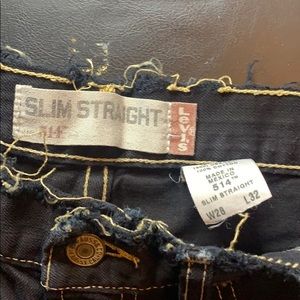 Black denim levi shorts